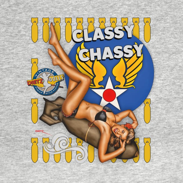 Nose Art Pinup - Classy Chassy by Vintage Pinups